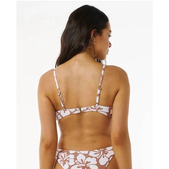 NEW RIP CURL hibiscus heat crop in brown - Picture 3 of 3